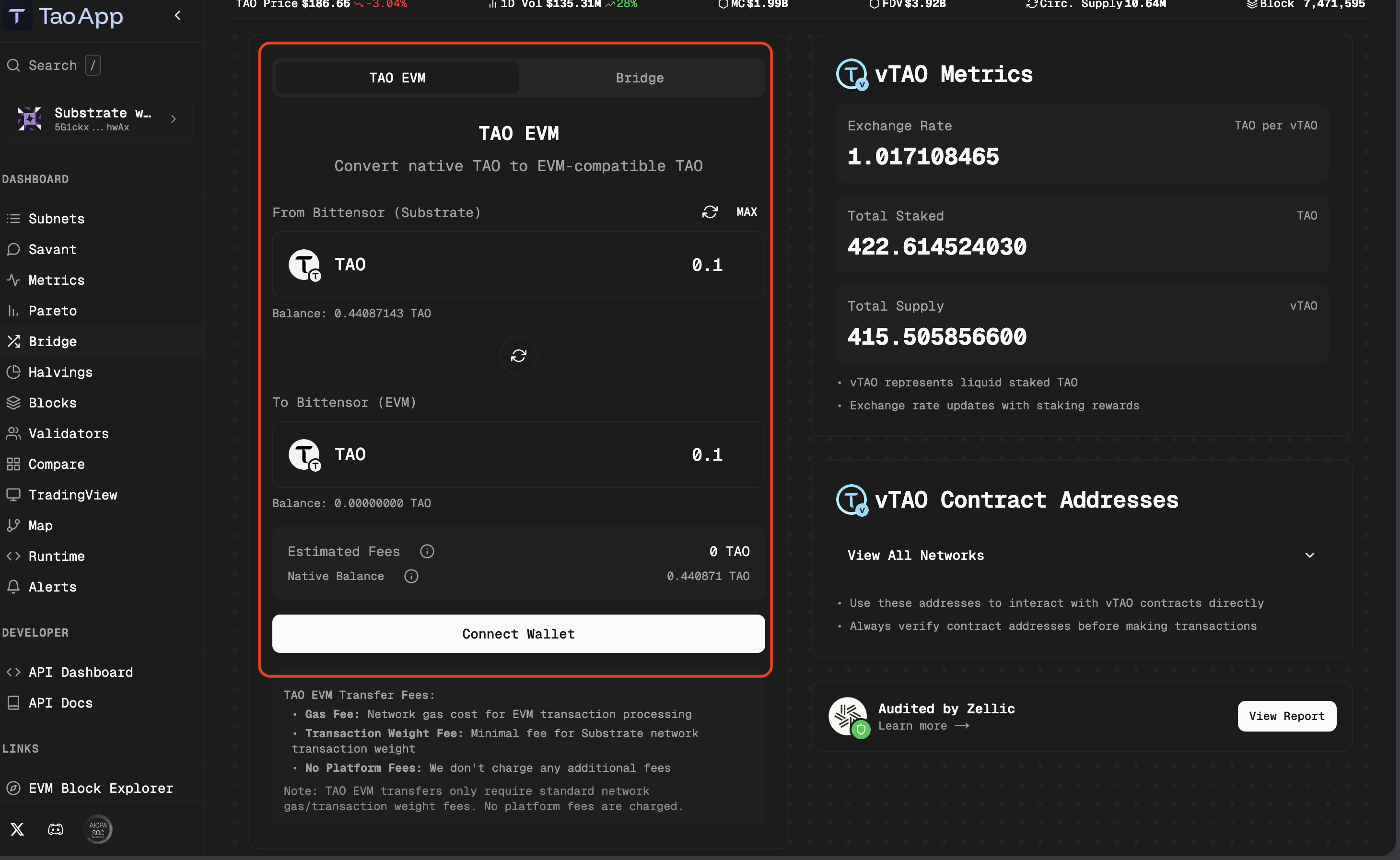 Connect EVM wallet